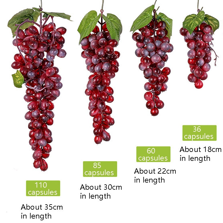 4 Bunches 36 Grain Agate Grapes Simulation Fruit Simulation Grapes PVC with Cream Grape Shoot Props