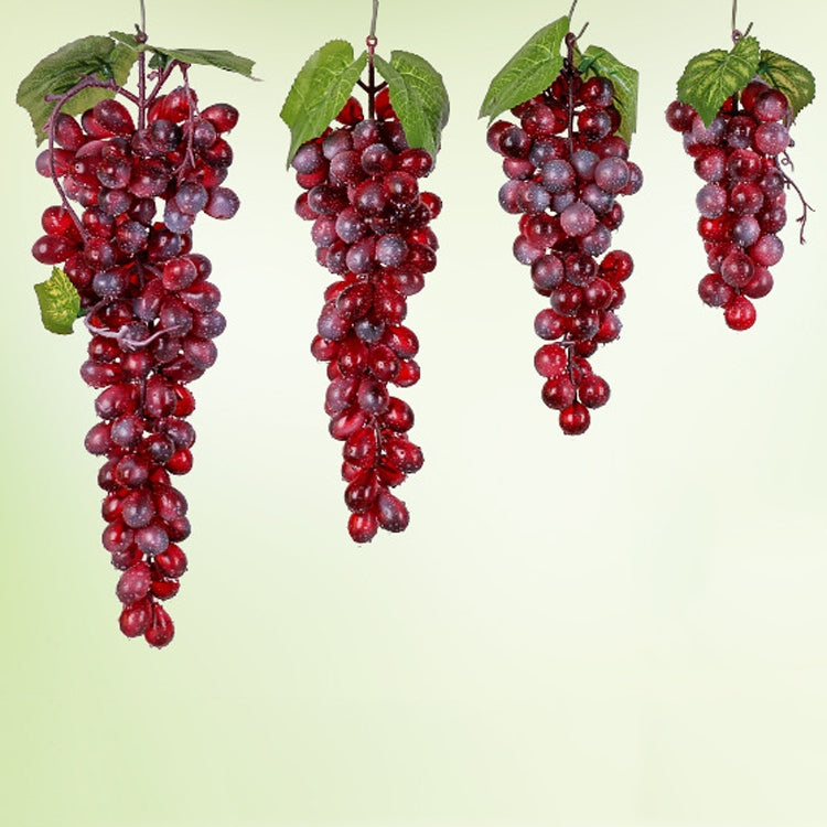 4 Bunches 60 Red Grapes Simulation Fruit Simulation Grapes PVC with Cream Grape Shoot Props