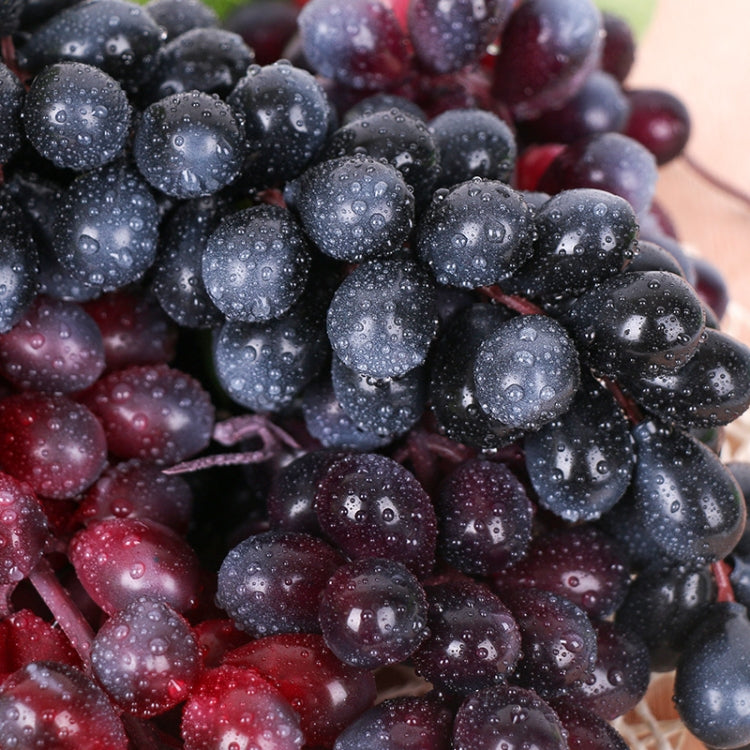 2 Bunches 85 Black Grapes Simulation Fruit Simulation Grapes PVC with Cream Grape Shoot Props