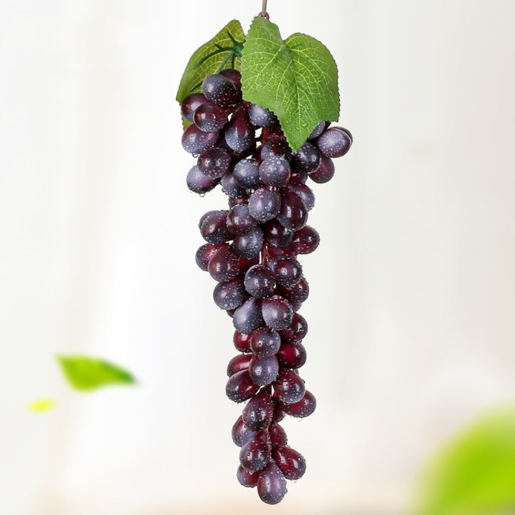 2 Bunches 85 Purple Grape Simulation Fruit Simulation Grapes PVC with Cream Grape Shoot Props