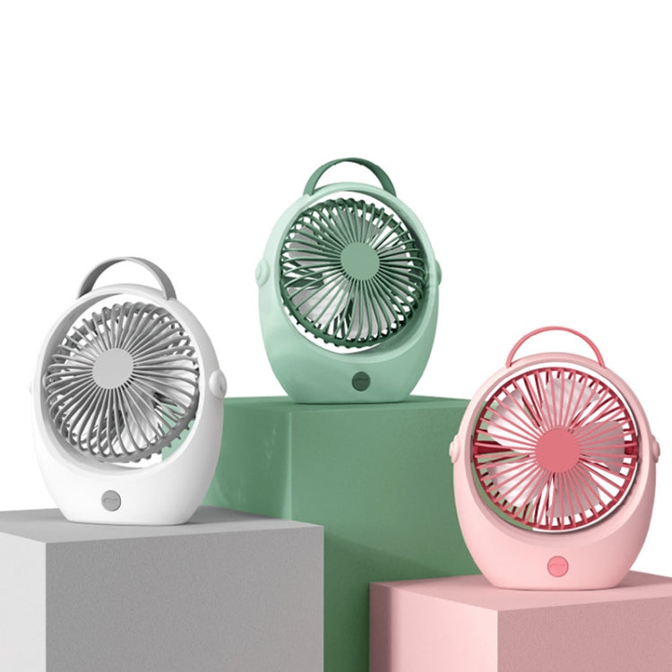 A3408 USB Desktop Fan Strong Wind with Handle Fan(Pink)