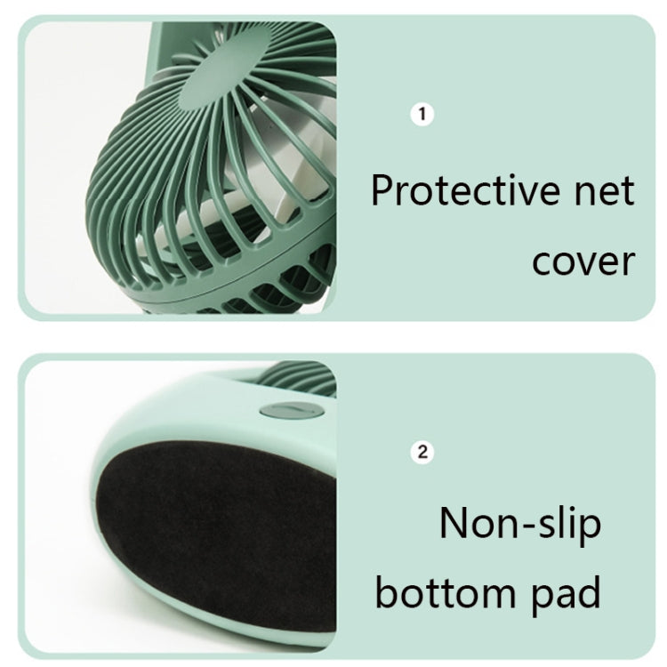 A3408 USB Desktop Fan Strong Wind with Handle Fan(Pink)