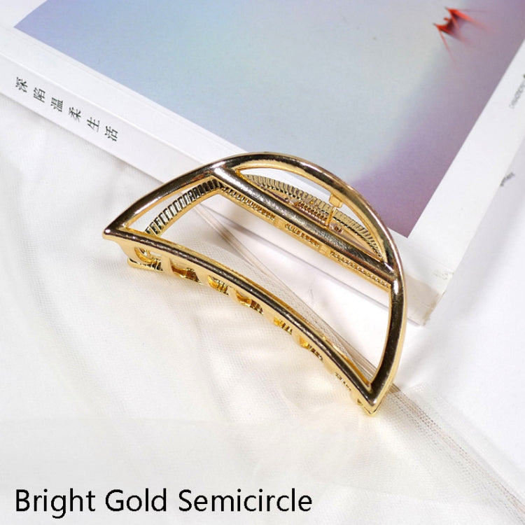 10 PCS Metal Hair Clip Retro Large Hair Clip, Colour: Bright Gold Semicircle