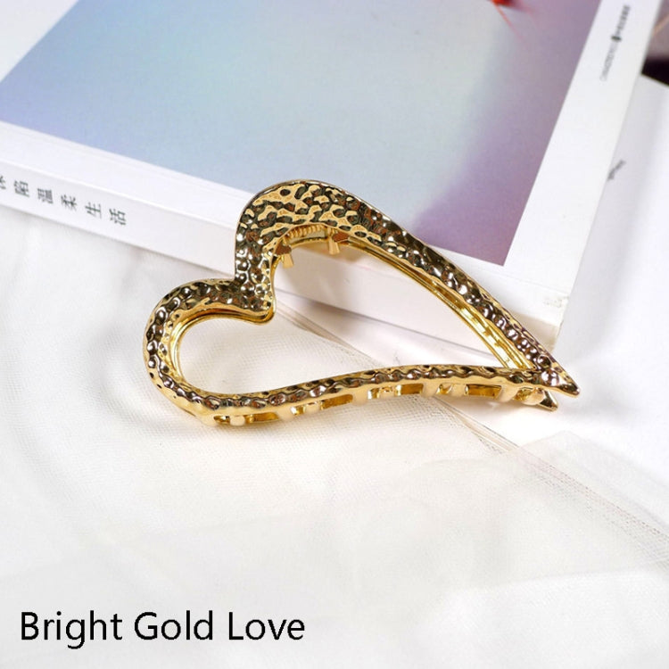 10 PCS Metal Hair Clip Retro Large Hair Clip, Colour: Bright Gold Love
