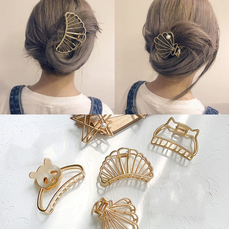 10 PCS Metal Hair Clip Retro Large Hair Clip, Colour: Bright Gold Love