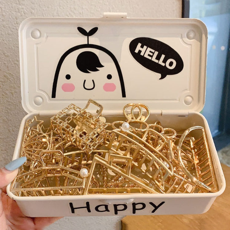 10 PCS Metal Hair Clip Retro Large Hair Clip, Colour: Bright Gold Love