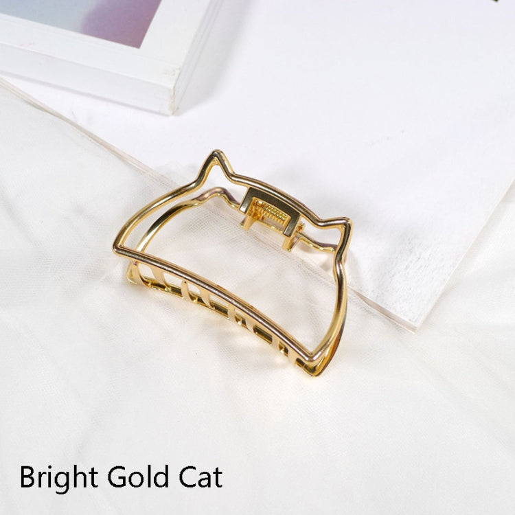10 PCS Metal Hair Clip Retro Large Hair Clip, Colour: Bright Gold Cat