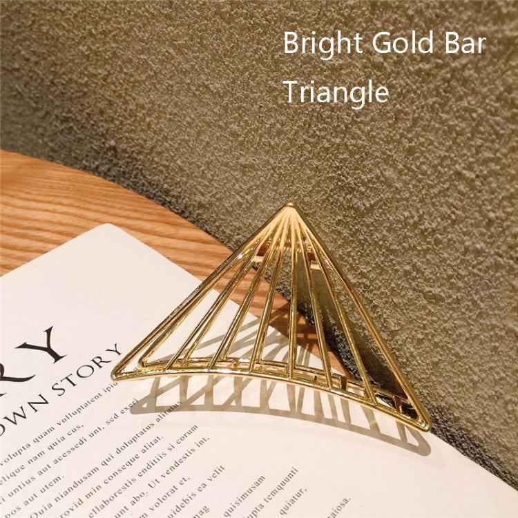 10 PCS Metal Hair Clip Retro Large Hair Clip, Colour: Bright Gold Bar Triangle