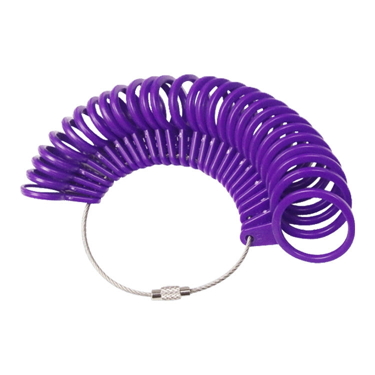10 PCS Plastic Ring Circle Measurement Tools(Purple)