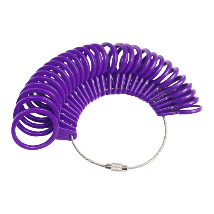 10 PCS Plastic Ring Circle Measurement Tools(Purple)