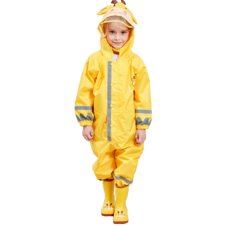 Children One-Piece Raincoat Boys And Girls Lightweight Hooded Poncho, Size: M