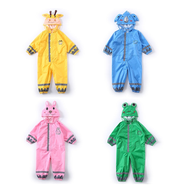 Children One-Piece Raincoat Boys And Girls Lightweight Hooded Poncho, Size: M