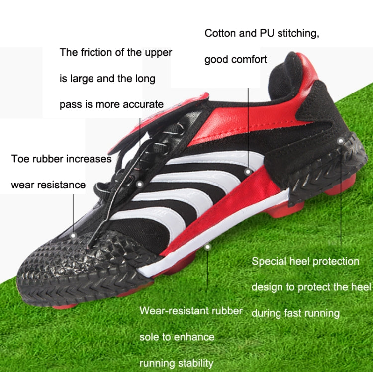 Canvas Antiskid Wear-Resistant Football Shoes Children / Adults Sports Training Rubber Spikes Shoes, Size: 36/230