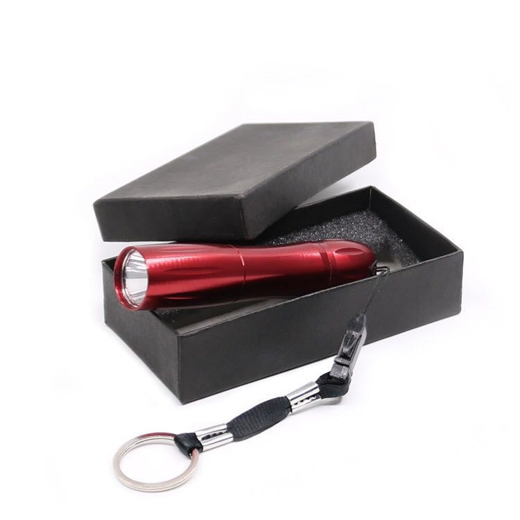 5 PCS Mini LED Strong Light Flashlight Household Outdoor Aluminum Alloy Keychain Flashlight Random Colour Delivery(Gift Box With Tail Rope)