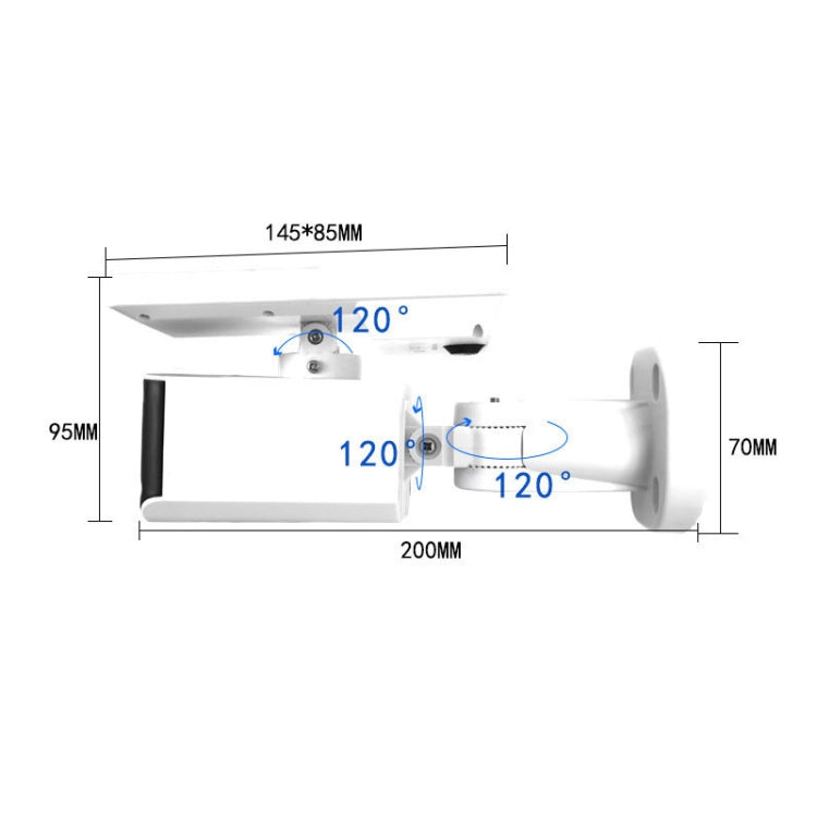 LED Simulation Security Camera Solar Lamp IP65 Waterproof Anti-Theft Human Body Induction Courtyard Spotlight(White)