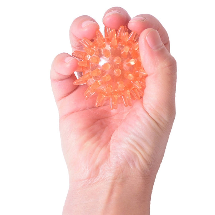 2 PCS TPR Grip Ball Rehabilitation Hemiplegia Stroke Massage Finger Ball, Specification: 6cm (Light Orange)