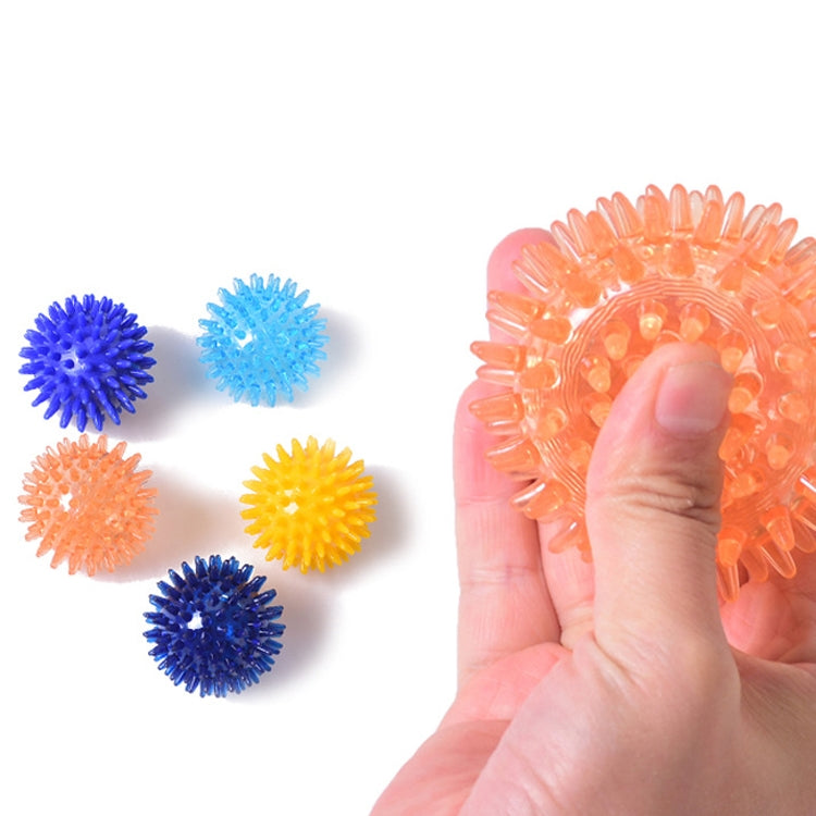 2 PCS TPR Grip Ball Rehabilitation Hemiplegia Stroke Massage Finger Ball, Specification: 6cm (Light Orange)