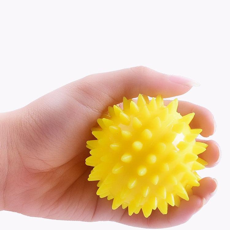 2 PCS TPR Grip Ball Rehabilitation Hemiplegia Stroke Massage Finger Ball, Specification: 6.5cm  20 Pounds (Yellow)
