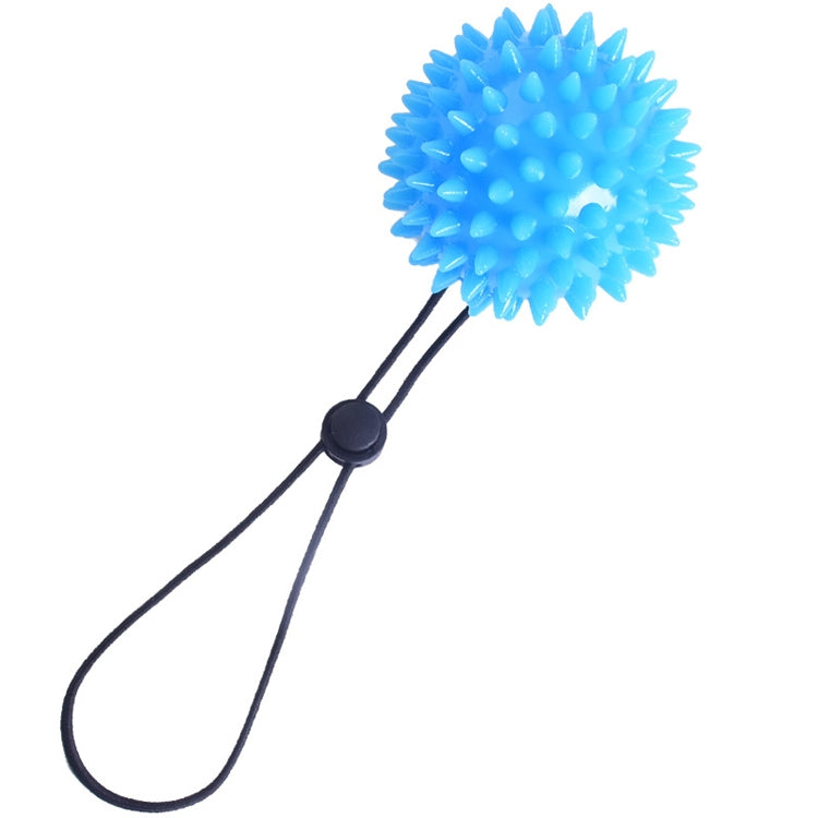 2 PCS TPR Grip Ball Rehabilitation Hemiplegia Stroke Massage Finger Ball, Specification: 6.5cm With Rope 10 Pounds (Light Blue)