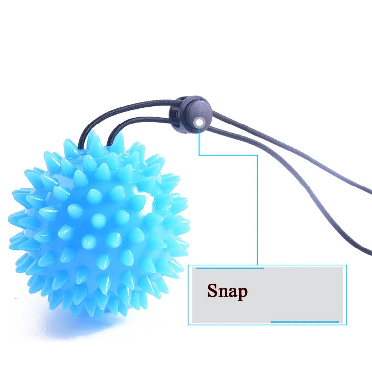 2 PCS TPR Grip Ball Rehabilitation Hemiplegia Stroke Massage Finger Ball, Specification: 6.5cm With Rope 10 Pounds (Light Blue)