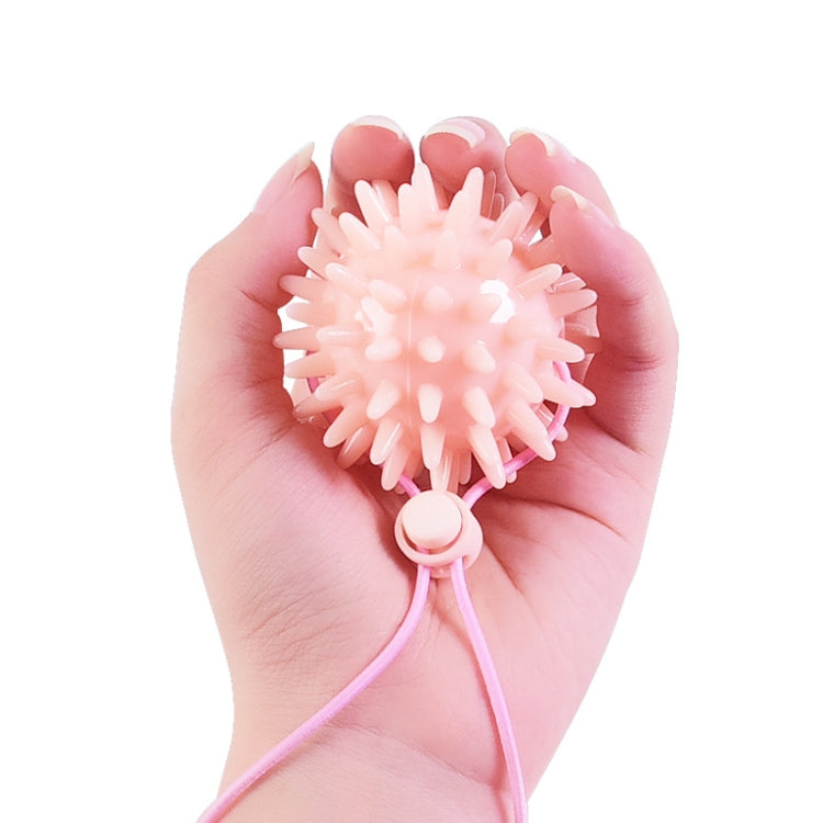 2 PCS TPR Grip Ball Rehabilitation Hemiplegia Stroke Massage Finger Ball, Specification: 6cm With Rope (Pink)