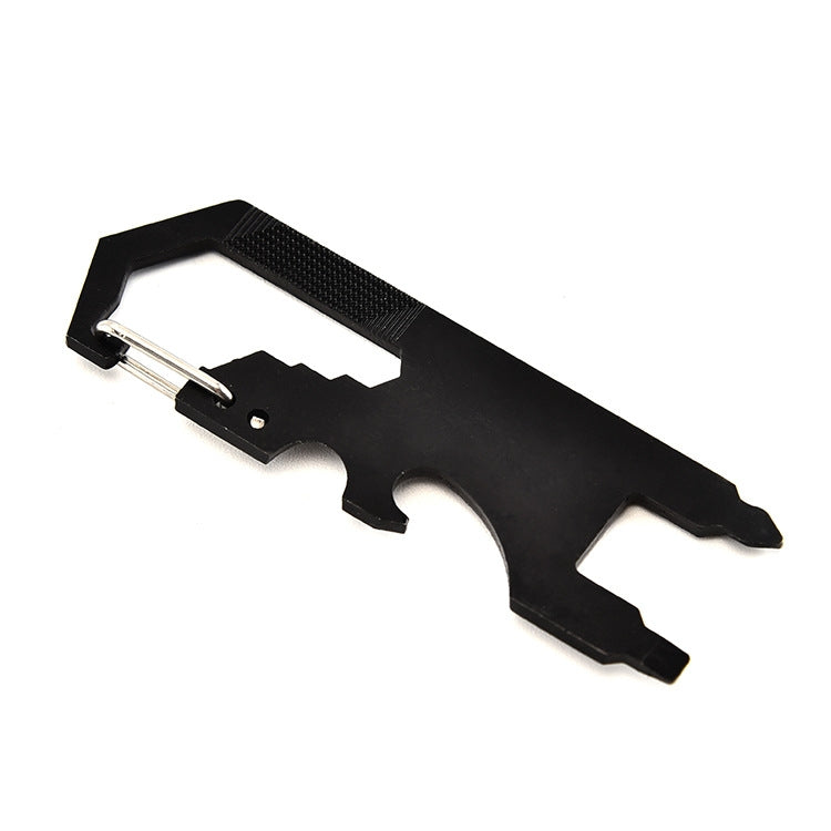 5 PCS 7 In 1 Outdoor Multi-Function Keychain Tool Card(Black)