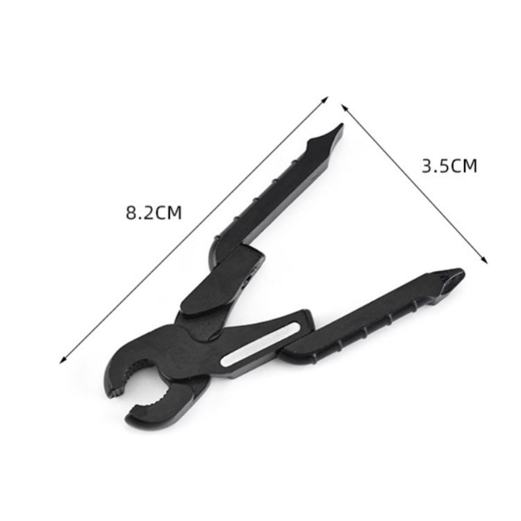 9 In1 Multifunctional Stainless Steel Folding Pliers EDC Outdoor Tools, Specification: Black Pliers