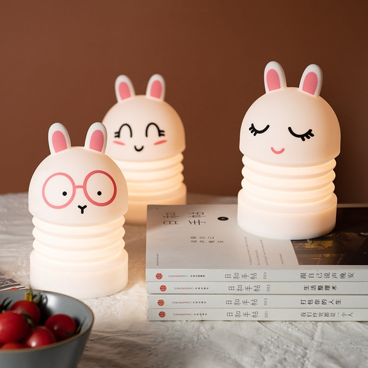 USB Jumping Rabbit Colorful LED Silicone Night Light Living Room Bedroom Children With Sleep Lights Style Random Deilvery