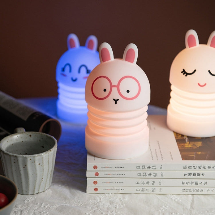 USB Jumping Rabbit Colorful LED Silicone Night Light Living Room Bedroom Children With Sleep Lights Style Random Deilvery