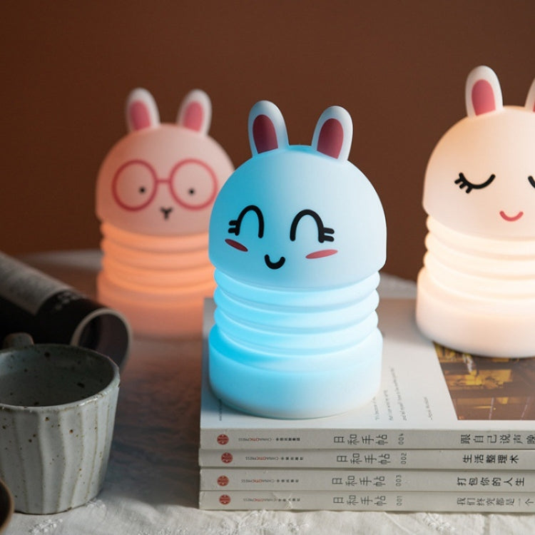 USB Jumping Rabbit Colorful LED Silicone Night Light Living Room Bedroom Children With Sleep Lights Style Random Deilvery