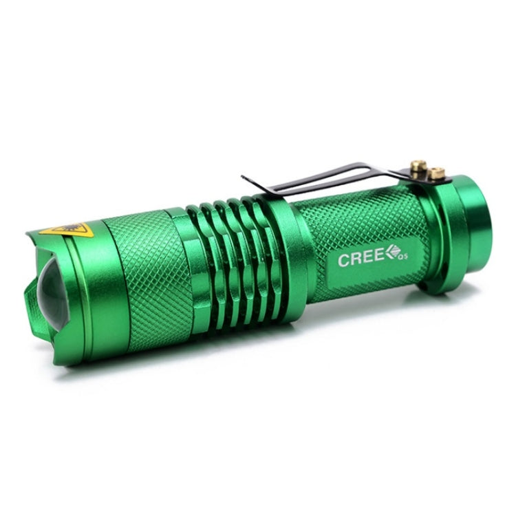 2 PCS Mini Zoom LED Flashlight Dual-Purpose Retractable Flashlight