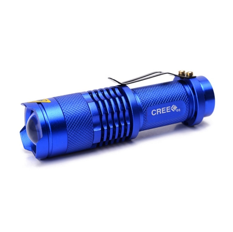 2 PCS Mini Zoom LED Flashlight Dual-Purpose Retractable Flashlight