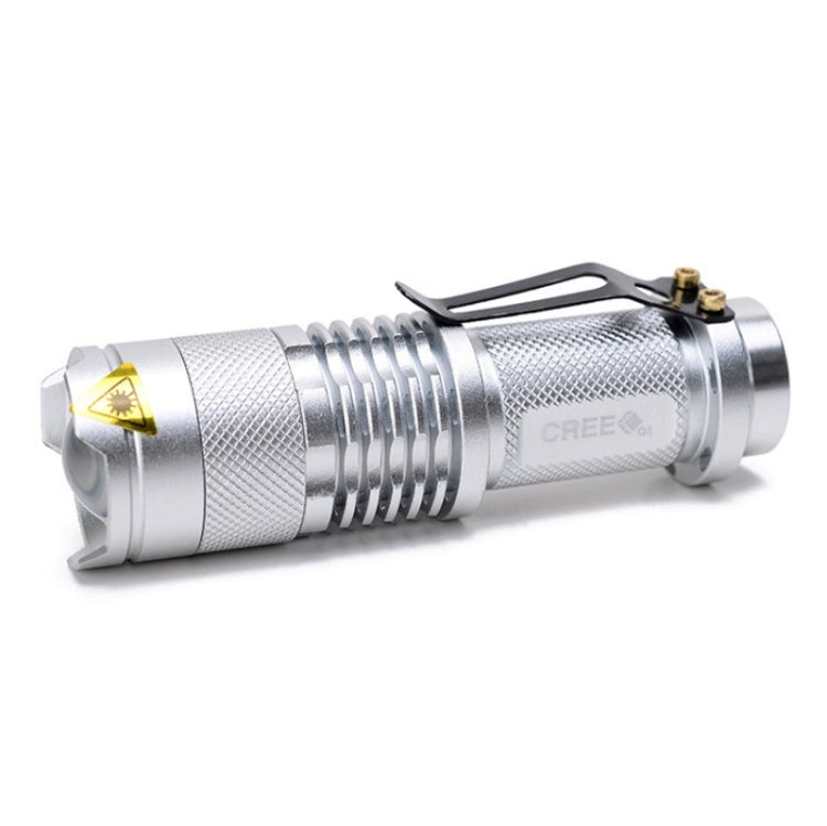 2 PCS Mini Zoom LED Flashlight Dual-Purpose Retractable Flashlight