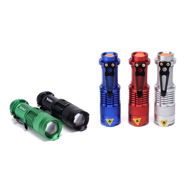 2 PCS Mini Zoom LED Flashlight Dual-Purpose Retractable Flashlight