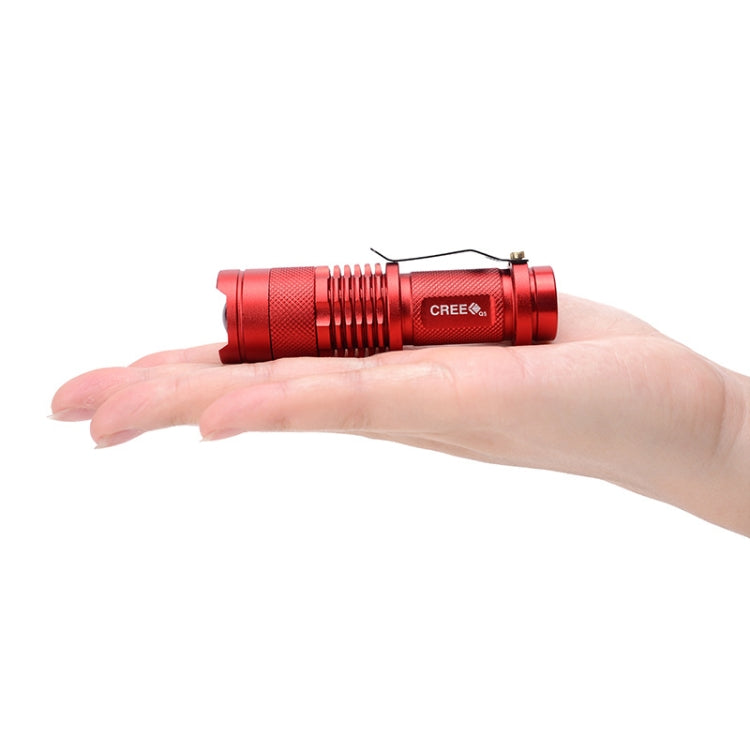 2 PCS Mini Zoom LED Flashlight Dual-Purpose Retractable Flashlight