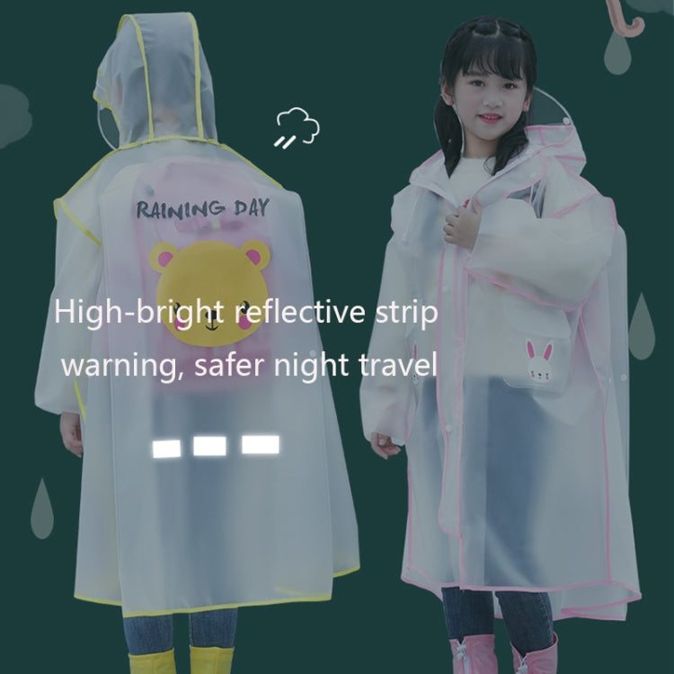 CYX307 Students And Children With Schoolbags Raincoats Full-Body Waterproof Poncho, Size: L(Powder)