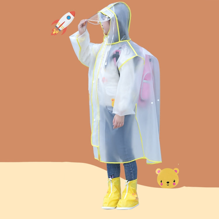 CYX307 Students And Children With Schoolbags Raincoats Full-Body Waterproof Poncho, Size: XL(Yellow)