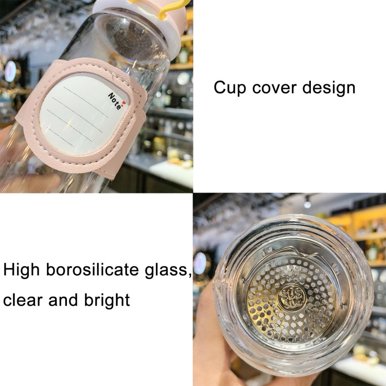 Anti-Scalding Cup Holder Large Capacity Note Paper Invisible Handle Home Glass Cup