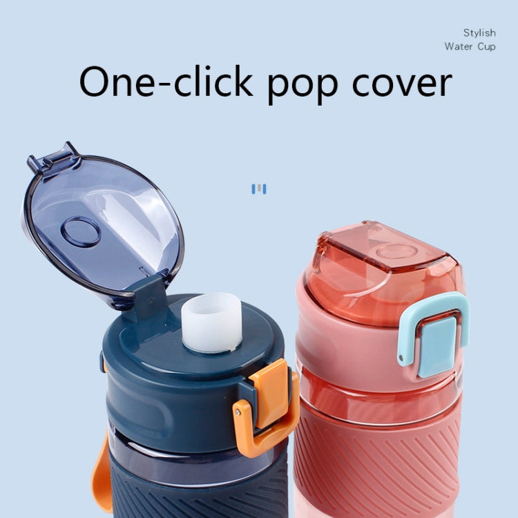 Snap Cover Plastic Water Cup Student Youth Travel Sports Portable Cup