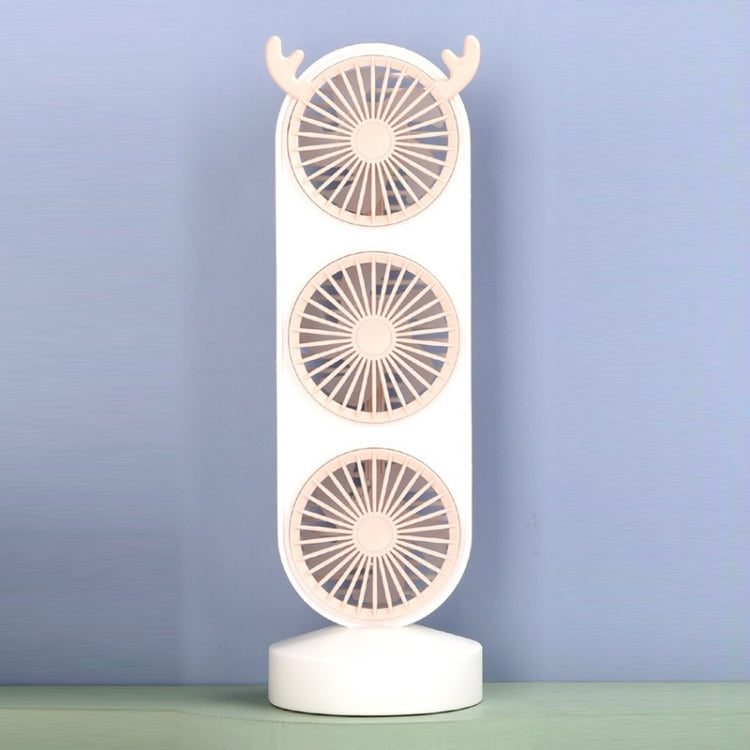 Student Dormitory Office Desktop Mini Three-head Fan