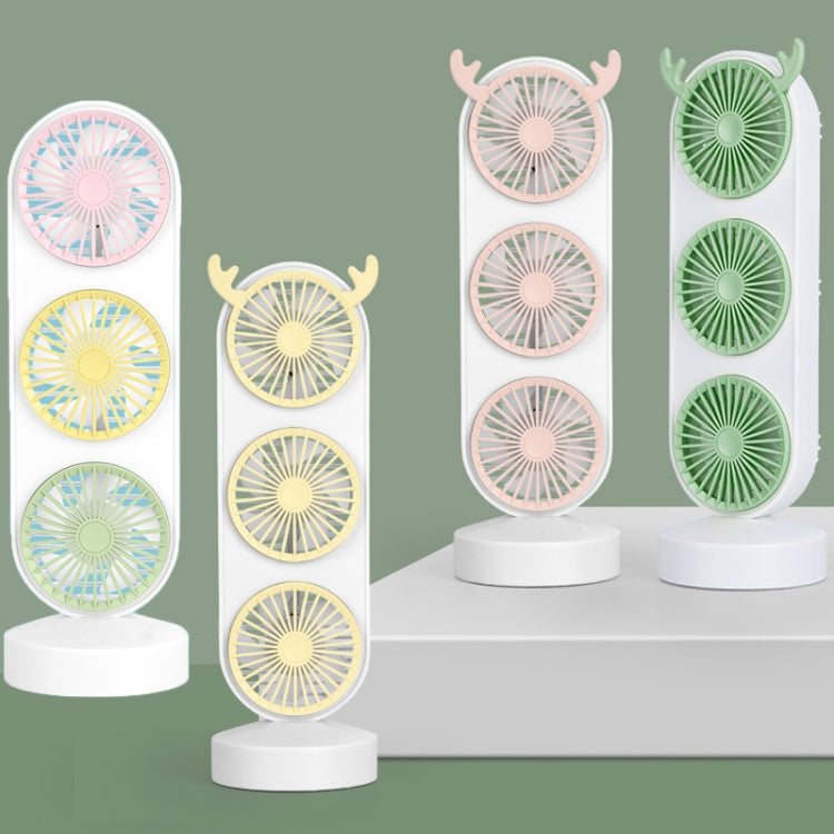 Student Dormitory Office Desktop Mini Three-head Fan