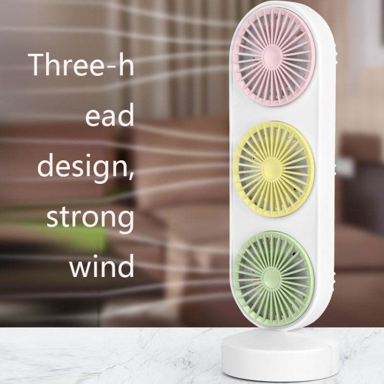 Student Dormitory Office Desktop Mini Three-head Fan