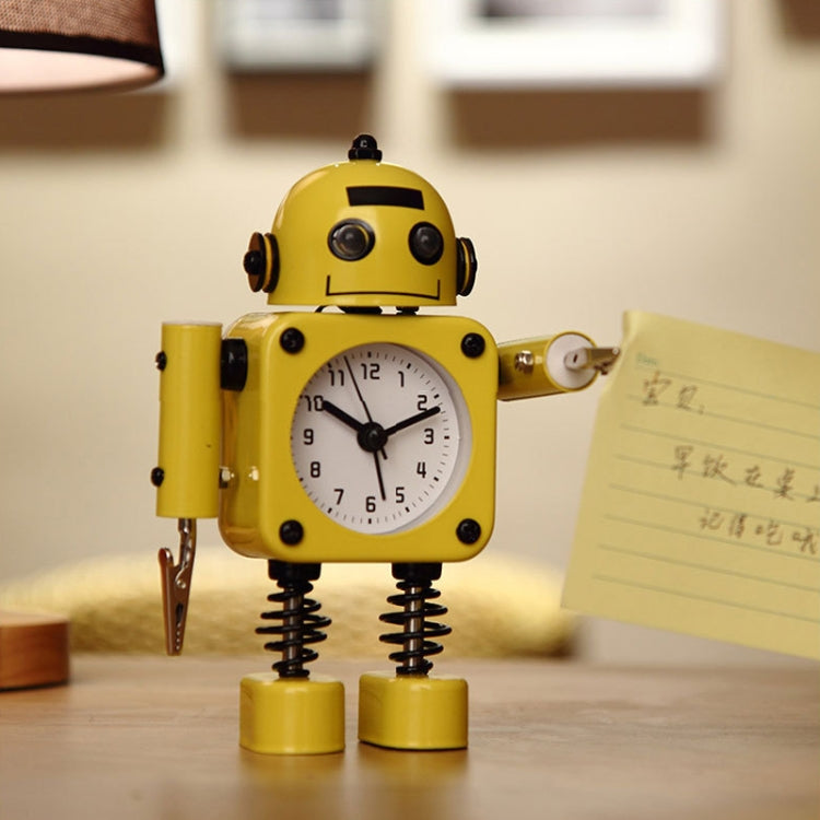 RB2754 Metal Children Cartoon Robot Clock Bedroom Small Alarm Clock
