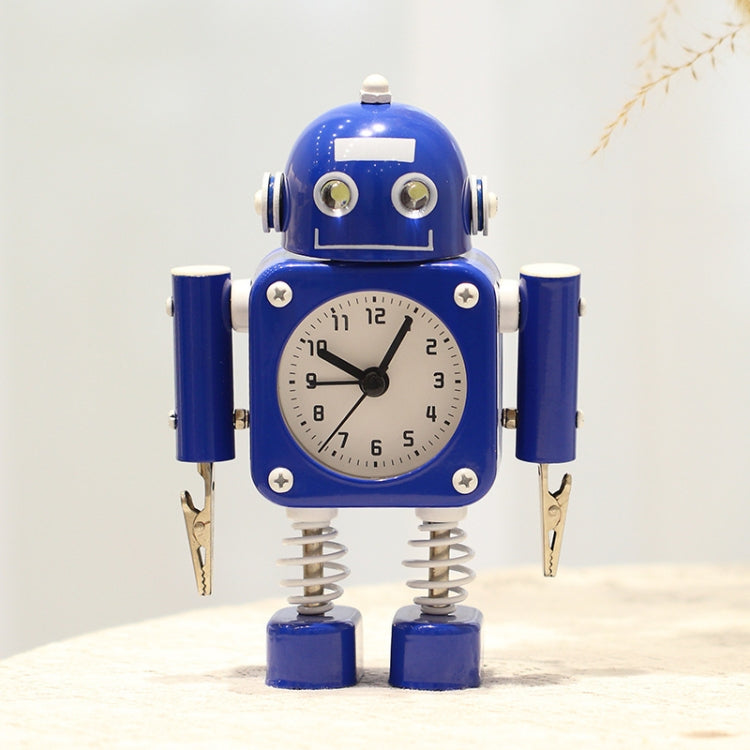 RB2754 Metal Children Cartoon Robot Clock Bedroom Small Alarm Clock