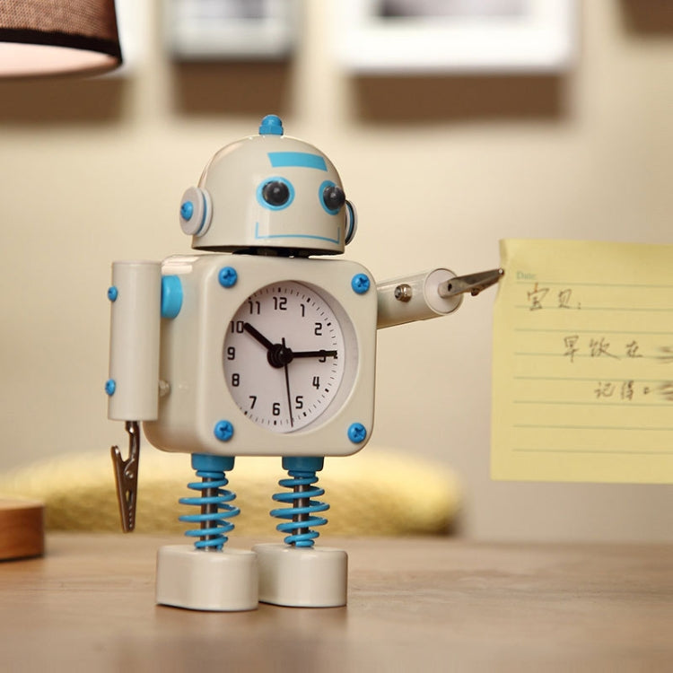 RB2754 Metal Children Cartoon Robot Clock Bedroom Small Alarm Clock
