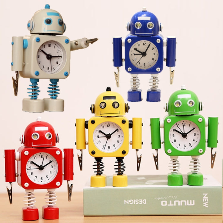 RB2754 Metal Children Cartoon Robot Clock Bedroom Small Alarm Clock