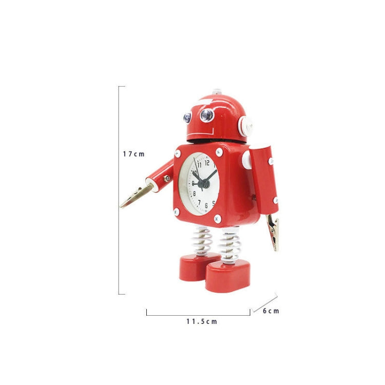 RB2754 Metal Children Cartoon Robot Clock Bedroom Small Alarm Clock