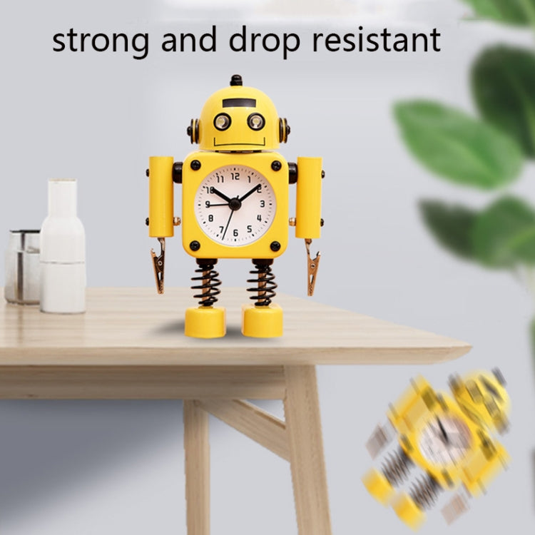 RB2754 Metal Children Cartoon Robot Clock Bedroom Small Alarm Clock