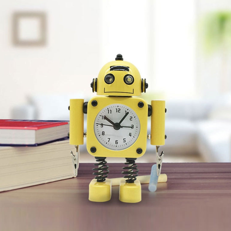 RB2754 Metal Children Cartoon Robot Clock Bedroom Small Alarm Clock