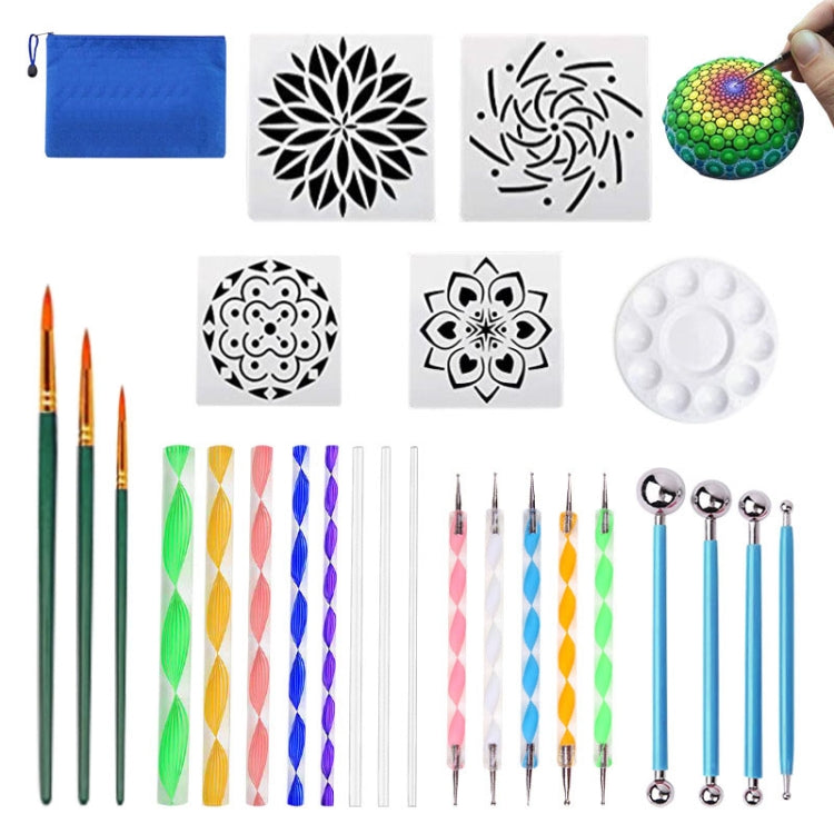 26 In 1 Mandala Tool Paint Stick Point Pen Paintbrush Painting Tool